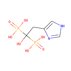O=P(O)(O)C(O)(Cc1c[nH]cn1)P(=O)(O)O ZINC000003775244
