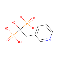 O=P(O)(O)C(O)(Cc1cccnc1)P(=O)(O)O ZINC000001531009