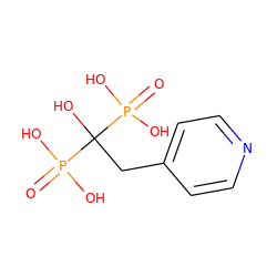 O=P(O)(O)C(O)(Cc1ccncc1)P(=O)(O)O ZINC000005940922