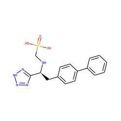 O=P(O)(O)CN[C@@H](Cc1ccc(-c2ccccc2)cc1)c1nn[nH]n1 ZINC000006116726