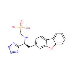 O=P(O)(O)CN[C@@H](Cc1ccc2c(c1)oc1ccccc12)c1nn[nH]n1 ZINC000003981919