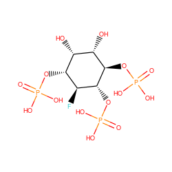 O=P(O)(O)O[C@@H]1[C@@H](F)[C@H](OP(=O)(O)O)[C@H](O)[C@H](O)[C@H]1OP(=O)(O)O ZINC000013557563