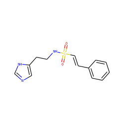O=S(=O)(/C=C/c1ccccc1)NCCc1cnc[nH]1 ZINC000029485519