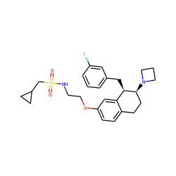 O=S(=O)(CC1CC1)NCCOc1ccc2c(c1)[C@@H](Cc1cccc(F)c1)[C@@H](N1CCC1)CC2 ZINC000088260780