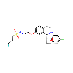 O=S(=O)(CCCF)NCCOc1ccc2c(c1)[C@@H](C1(c3ccc(Cl)cc3)CCC1)NCC2 ZINC000114981612