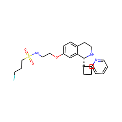 O=S(=O)(CCCF)NCCOc1ccc2c(c1)[C@@H](C1(c3ccccn3)CCC1)NCC2 ZINC000114978501