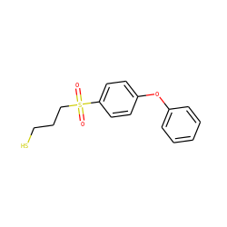 O=S(=O)(CCCS)c1ccc(Oc2ccccc2)cc1 ZINC000003919989