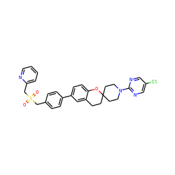 O=S(=O)(Cc1ccc(-c2ccc3c(c2)CCC2(CCN(c4ncc(Cl)cn4)CC2)O3)cc1)Cc1ccccn1 ZINC000222132156