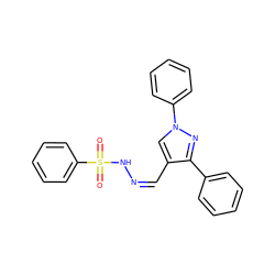 O=S(=O)(N/N=C\c1cn(-c2ccccc2)nc1-c1ccccc1)c1ccccc1 ZINC000033319930