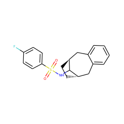 O=S(=O)(NC1[C@H]2CC[C@H]1Cc1ccccc1C2)c1ccc(F)cc1 ZINC000101009440