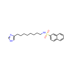 O=S(=O)(NCCCCCCCCc1c[nH]cn1)c1ccc2ccccc2c1 ZINC000029490010