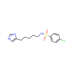 O=S(=O)(NCCCCCc1c[nH]cn1)c1ccc(Cl)cc1 ZINC000026271247