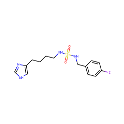 O=S(=O)(NCCCCc1c[nH]cn1)NCc1ccc(I)cc1 ZINC000001895075