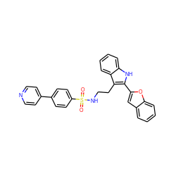 O=S(=O)(NCCc1c(-c2cc3ccccc3o2)[nH]c2ccccc12)c1ccc(-c2ccncc2)cc1 ZINC000014978410