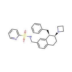 O=S(=O)(NCc1ccc2c(c1)[C@@H](Cc1ccccc1)[C@@H](N1CCC1)CC2)c1ccccn1 ZINC000199682748