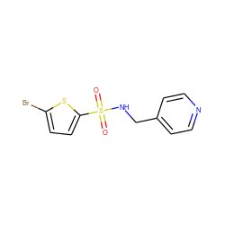 O=S(=O)(NCc1ccncc1)c1ccc(Br)s1 ZINC000000529951