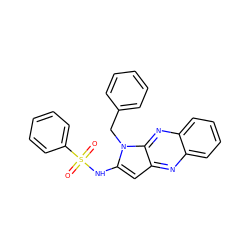 O=S(=O)(Nc1cc2nc3ccccc3nc2n1Cc1ccccc1)c1ccccc1 ZINC000002316758