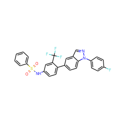 O=S(=O)(Nc1ccc(-c2ccc3c(cnn3-c3ccc(F)cc3)c2)c(C(F)(F)F)c1)c1ccccc1 ZINC000049089100