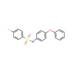 O=S(=O)(Nc1ccc(Oc2ccccc2)cc1)c1ccc(F)cc1 ZINC000000037688