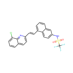 O=S(=O)(Nc1ccc2c(/C=C/c3ccc4cccc(Cl)c4n3)cccc2c1)C(F)(F)F ZINC000013560079