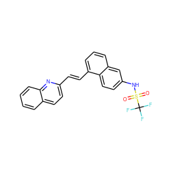 O=S(=O)(Nc1ccc2c(/C=C/c3ccc4ccccc4n3)cccc2c1)C(F)(F)F ZINC000013560073