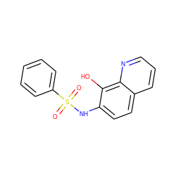 O=S(=O)(Nc1ccc2cccnc2c1O)c1ccccc1 ZINC000066111847