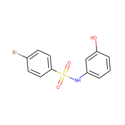 O=S(=O)(Nc1cccc(O)c1)c1ccc(Br)cc1 ZINC000020212997