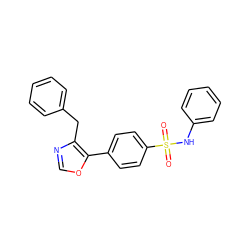 O=S(=O)(Nc1ccccc1)c1ccc(-c2ocnc2Cc2ccccc2)cc1 ZINC000299825098