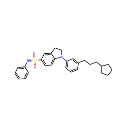 O=S(=O)(Nc1ccccc1)c1ccc2c(c1)CCN2c1cccc(CCCC2CCCC2)c1 ZINC000029547034