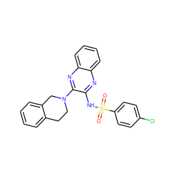 O=S(=O)(Nc1nc2ccccc2nc1N1CCc2ccccc2C1)c1ccc(Cl)cc1 ZINC000002634441