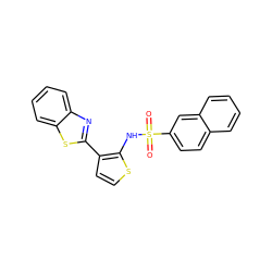 O=S(=O)(Nc1sccc1-c1nc2ccccc2s1)c1ccc2ccccc2c1 ZINC000043062416