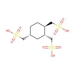 O=S(=O)(O)C[C@@H]1CC[C@@H](CS(=O)(=O)O)[C@H](CS(=O)(=O)O)C1 ZINC000013833369