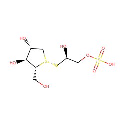 O=S(=O)(O)OC[C@H](O)C[S@@+]1C[C@@H](O)[C@H](O)[C@H]1CO ZINC000071787434