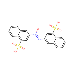 O=S(=O)(O)c1cc(/N=[N+](\[O-])c2cc(S(=O)(=O)O)c3ccccc3c2)cc2ccccc12 ZINC000003953952