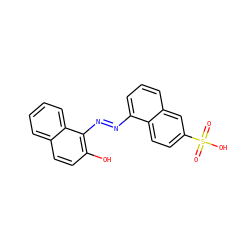 O=S(=O)(O)c1ccc2c(/N=N/c3c(O)ccc4ccccc34)cccc2c1 ZINC000003954010