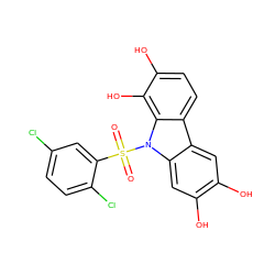 O=S(=O)(c1cc(Cl)ccc1Cl)n1c2cc(O)c(O)cc2c2ccc(O)c(O)c21 ZINC000013737771