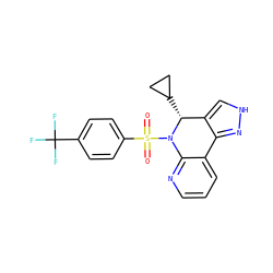 O=S(=O)(c1ccc(C(F)(F)F)cc1)N1c2ncccc2-c2n[nH]cc2[C@H]1C1CC1 ZINC000045259203