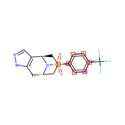 O=S(=O)(c1ccc(C(F)(F)F)nc1)N1[C@H]2Cc3[nH]ncc3[C@H]1C[C@H](c1ccc(F)cc1)C2 ZINC000102071952