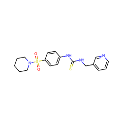 O=S(=O)(c1ccc(NC(=S)NCc2cccnc2)cc1)N1CCCCC1 ZINC000005581126