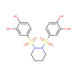 O=S(=O)(c1ccc(O)c(O)c1)N1CCCCN1S(=O)(=O)c1ccc(O)c(O)c1 ZINC000202703893