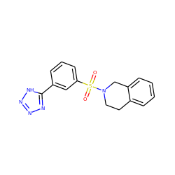 O=S(=O)(c1cccc(-c2nnn[nH]2)c1)N1CCc2ccccc2C1 ZINC000095555175