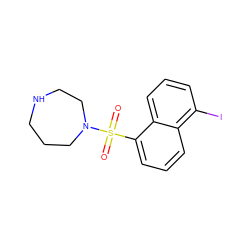 O=S(=O)(c1cccc2c(I)cccc12)N1CCCNCC1 ZINC000002597113