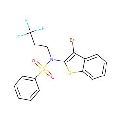 O=S(=O)(c1ccccc1)N(CCC(F)(F)F)c1sc2ccccc2c1Br ZINC000115233205