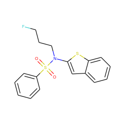 O=S(=O)(c1ccccc1)N(CCCF)c1cc2ccccc2s1 ZINC000115231681