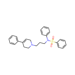 O=S(=O)(c1ccccc1)N(CCCN1CC=C(c2ccccc2)CC1)c1ccccc1 ZINC000013823454