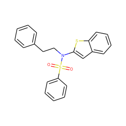 O=S(=O)(c1ccccc1)N(CCc1ccccc1)c1cc2ccccc2s1 ZINC000115233736