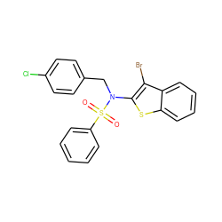 O=S(=O)(c1ccccc1)N(Cc1ccc(Cl)cc1)c1sc2ccccc2c1Br ZINC000115231606