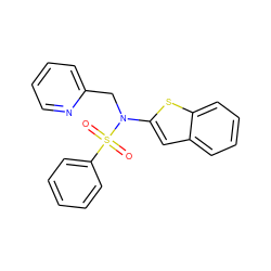 O=S(=O)(c1ccccc1)N(Cc1ccccn1)c1cc2ccccc2s1 ZINC000115233688