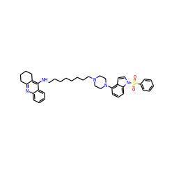O=S(=O)(c1ccccc1)n1ccc2c(N3CCN(CCCCCCCCNc4c5c(nc6ccccc46)CCCC5)CC3)cccc21 ZINC001772636236