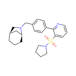 O=S(=O)(c1cccnc1-c1ccc(CN2C[C@@H]3CCC[C@H]2C3)cc1)N1CCCC1 ZINC000072115038